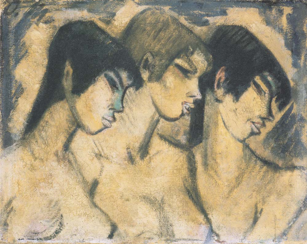 Otto Mueller - Drei Madchen im Profil - ca1918