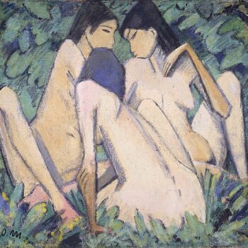Otto Mueller - Drei Madchen in einem Holz - ca1920