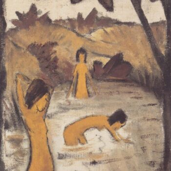 Otto Mueller - Drei badende im Teich - ca1912