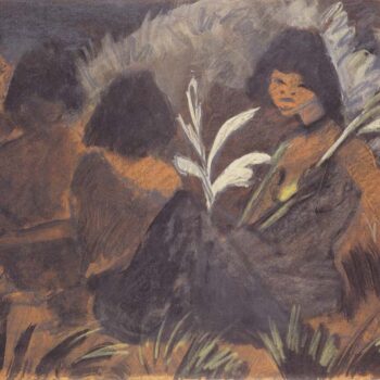 Otto Mueller - Drei sitzende Zigeunermadchen im Wald - ca1928