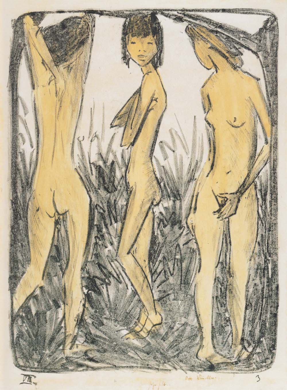 Otto Mueller - Drei stehende Madchen - 1922-26