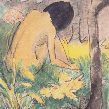 Otto Mueller - Kauernder Akt im Wald - ca1927