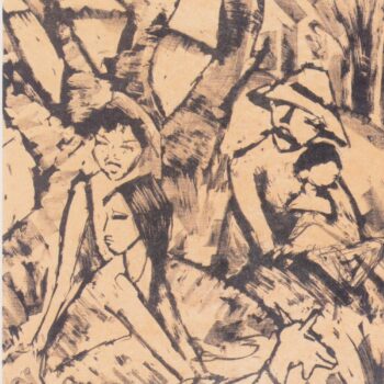 Otto Mueller - Lagernde Zigeunerfamilie mit Ziege, 1926-27