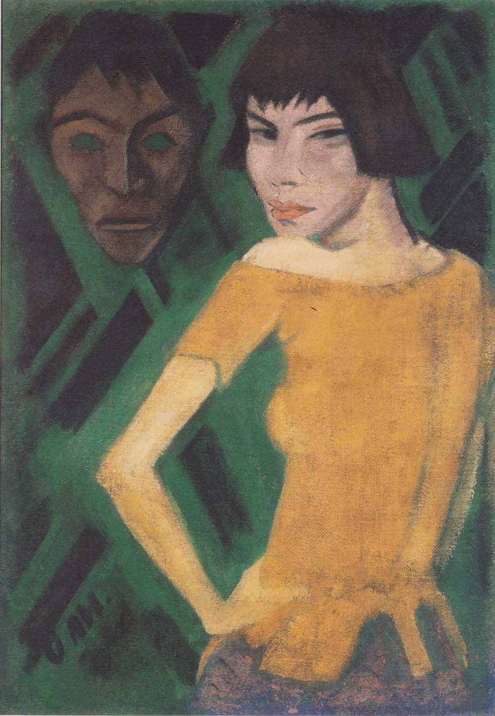 Otto Mueller - Marischka mit Maske - 1919