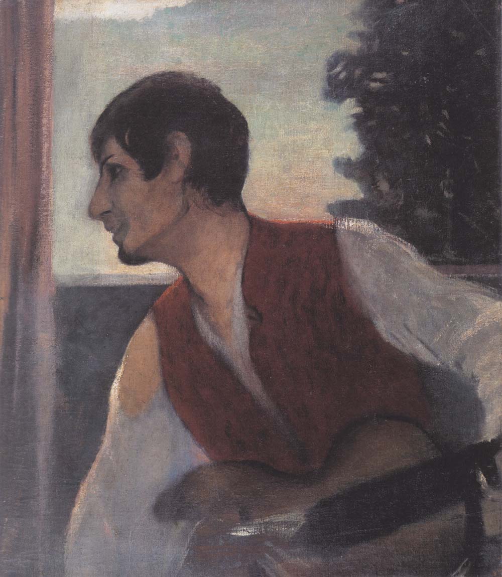 Otto Mueller - Selbstbildnis mit Gitarre - 1903-04