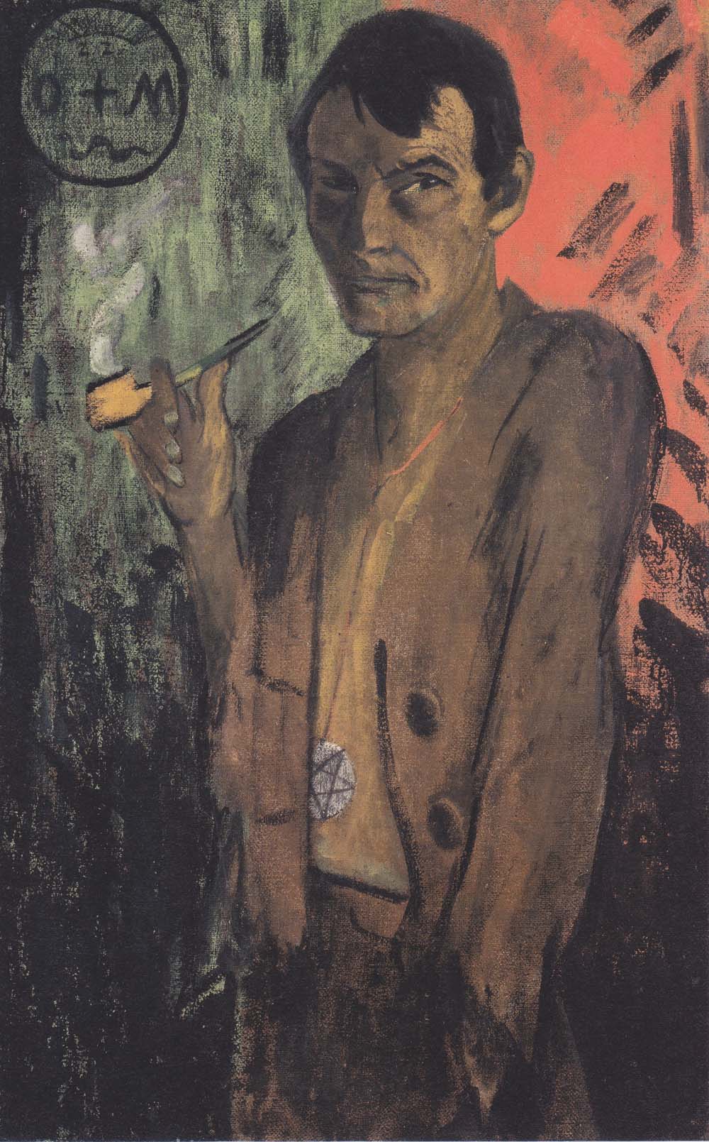 Otto Mueller - Selbstbildnis mit Pentagramm - ca1924