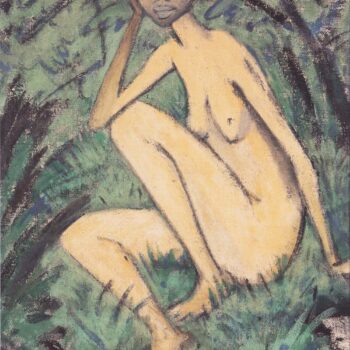 Otto Mueller - Sitzender Akt in Landschaft - ca1927