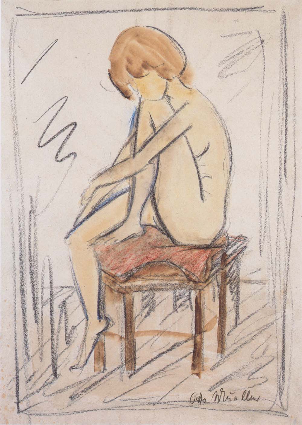 Otto Mueller - Sitzendes Madchen - ca1918