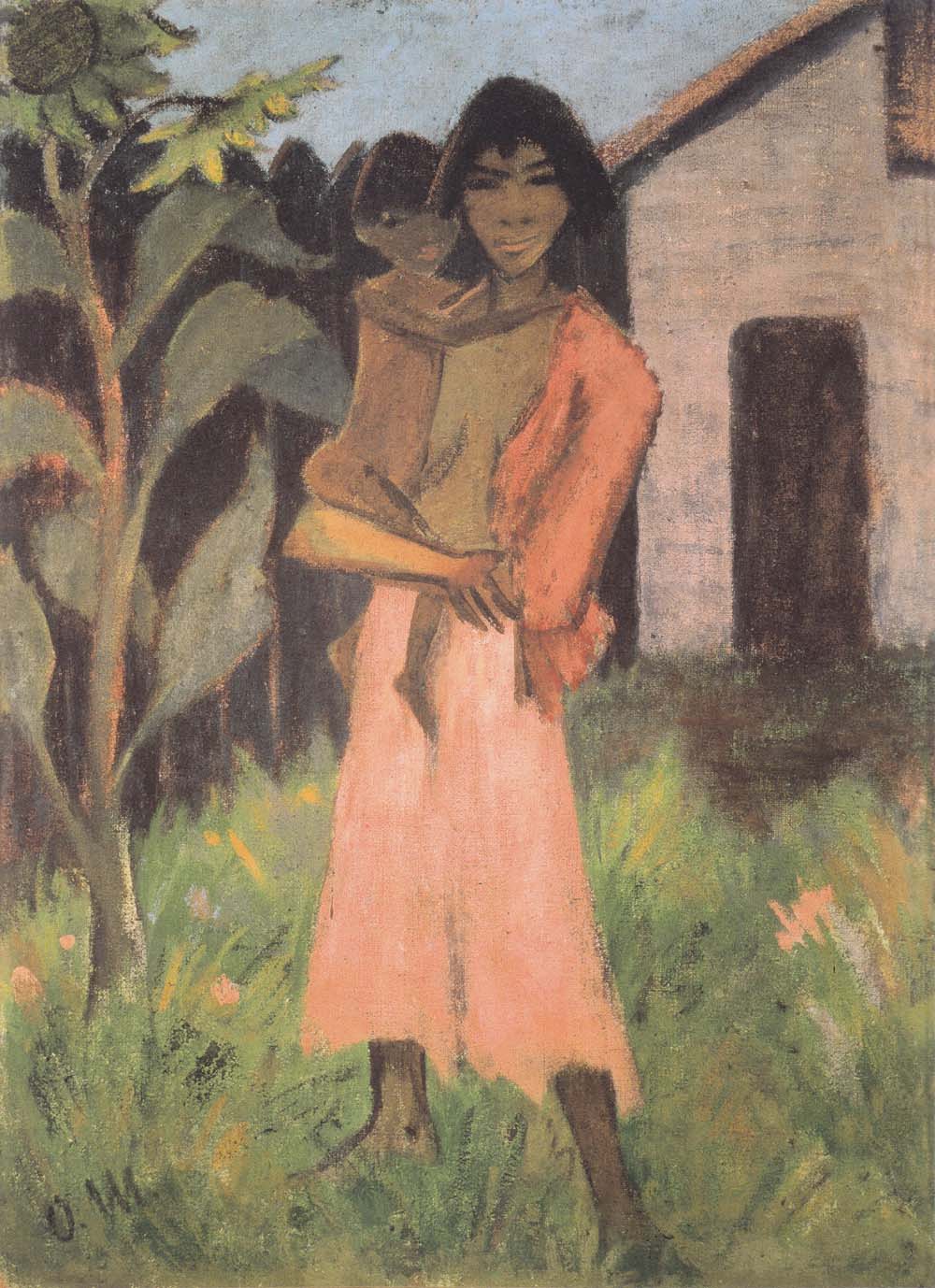 Otto Mueller - Stehende Zigeunerin mit Kind - ca1926