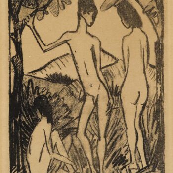 Otto Mueller - Stehender Knabe und zwei Madchen - 1917