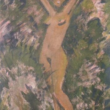 Otto Mueller - Stehender Madchenakt im Grunen - ca1929
