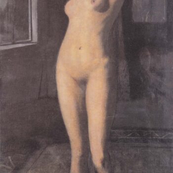Otto Mueller - Stehender Madchenakt mit Dolch (Lukretia) ca1903