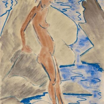 Otto Mueller - Stehendes Madchen am steinigen Ufer - ca1927