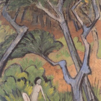 Otto Mueller - Waldlandschaft mit Akt - 1924