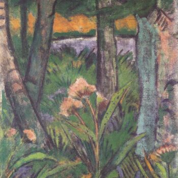 Otto Mueller - Waldstuck mit Blumen und Teich - ca1925