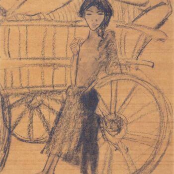 Otto Mueller - Zigeunerin mit Kind am Planwagen - ca1926