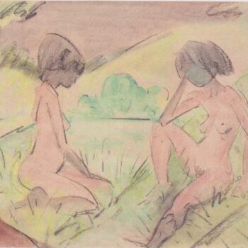 Otto Mueller - Zwei Akte in den Dunen - ca1925
