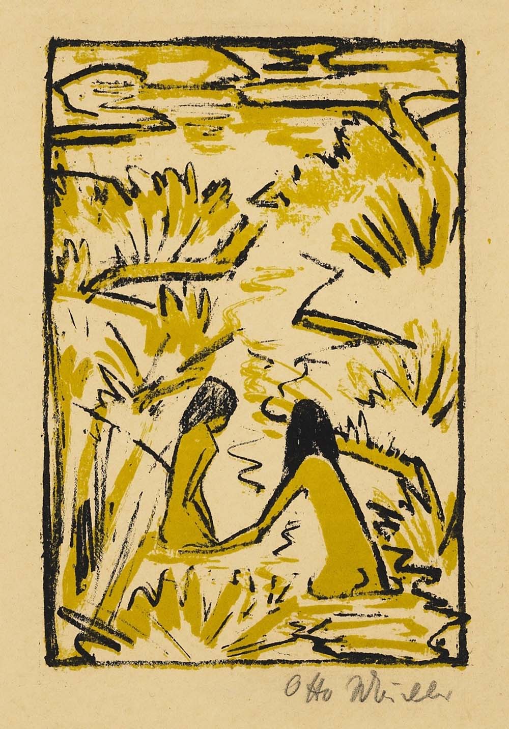 Otto Mueller - Zwei Badende im Bach - ca1922