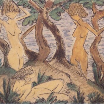 Otto Mueller - Zwei Badende unter Baumen - ca1923