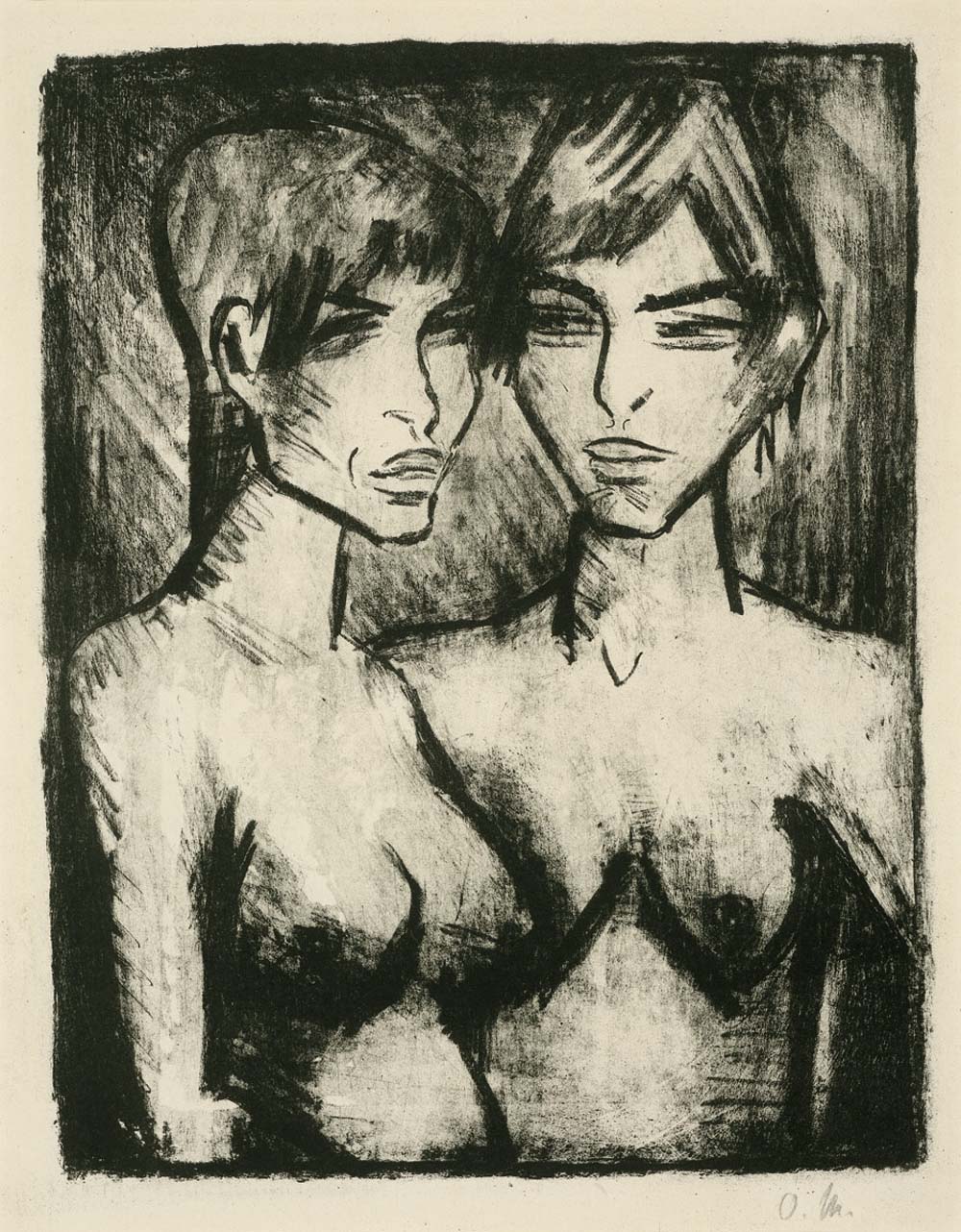 Otto Mueller - Zwei Madchen - Halbakte (Russisches Madchenpaar) - 1920