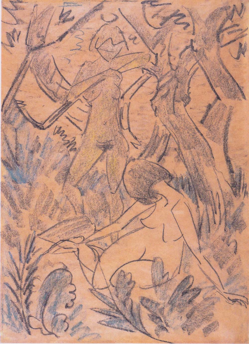 Otto Mueller - Zwei Madchen im Wald - ca1925