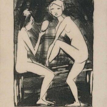 Otto Mueller - Zwei Madchen mit Handspiegel - ca1919