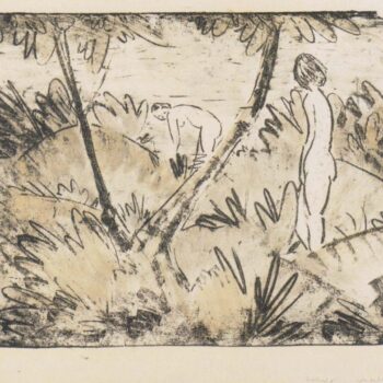 Otto Mueller - Zwei Madchen mit gegabeltem Baum - 1914-18