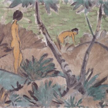 Otto Mueller - Zwei Madchen mit gegabeltem Baum - ca1916