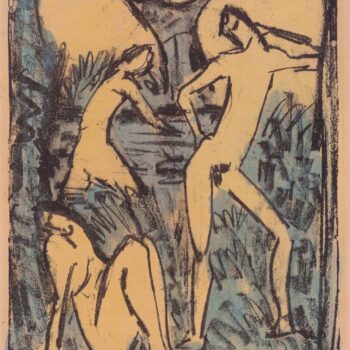 Otto Mueller - Zwei Madchen und stehender Jungling - ca1910