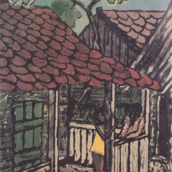 Otto Mueller - Zwei Zigeunerkinde vor der Hutte - 1926-27