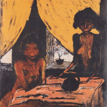 Otto Mueller - Zwei Zigeunerkinder im Wohnraum - 1926-27