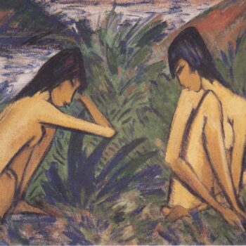 Otto Mueller - Zwei badende Madchen - 1925