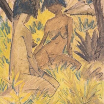 Otto Mueller - Zwei sitzende Akte im Gras - ca1925