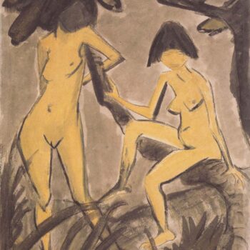 Otto Mueller - Zwei weibliche Akte am Baum - ca1925