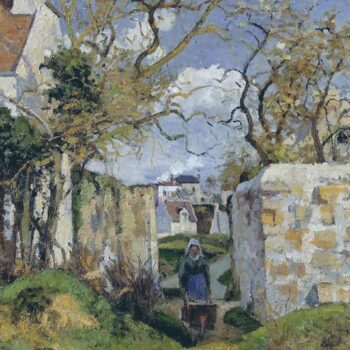 Peasant Pushing a Wheelbarrow, Maison Rondest, Pontoise, 1874