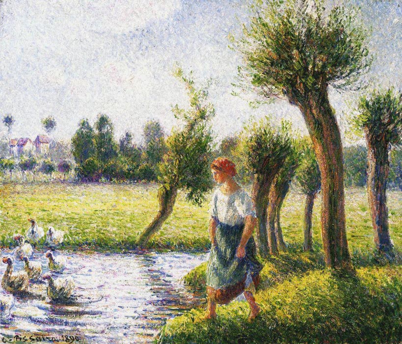 Peasant Woman Watching the Geese, 1890