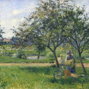 Peasant Woman with a Hand-Cart in the Orchard, 1881