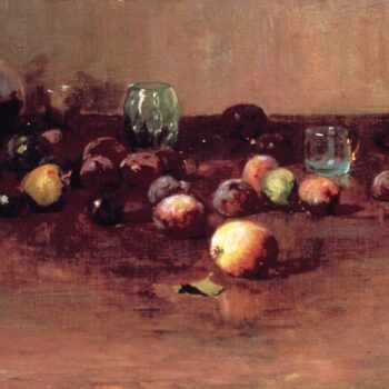 Plums, Waterglass and Peaches, 1889