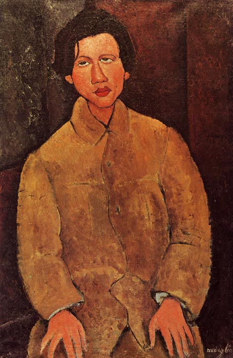 Portrait de ChaĚřm Soutine - 1916