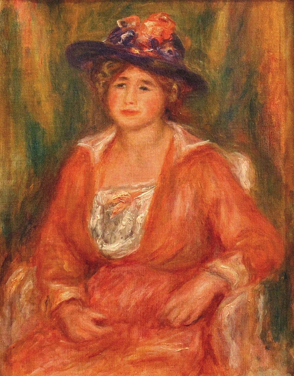 Portrait de femme assise
