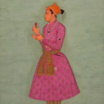 Portrait of a Mughal Courtier watercolor from India