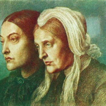 Portrait of the artist's sister Christina and mother Frances, 1877