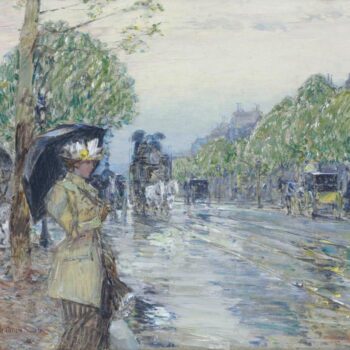 Rainy Day. On the Avenue, 1893