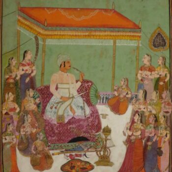 Rao Raja Bishan Singh Ji of Uniara Listening to Musicians
