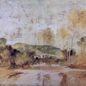 River Scene with Weir in the Middle Distance, 1806-07