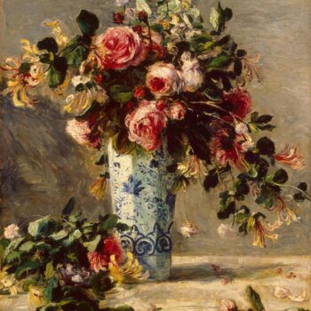 Roses and Jasmine in a Delft Vase, 1890-91