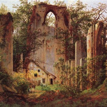 Ruins of the Monastery Eldena near Greifswald. 1824-1825
