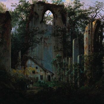 Ruins of the Monastery Eldena near Greifswald. 1824-1825