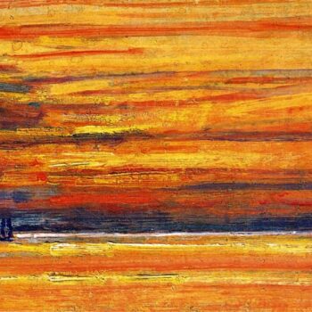 Sailing Vessel at Sea, Sunset, 1904