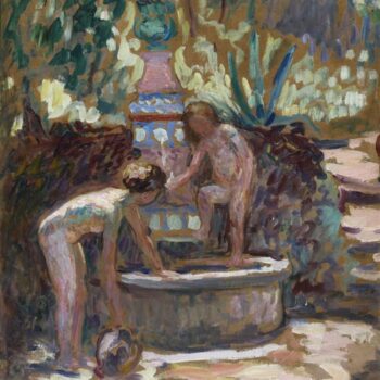 Saint-Tropez, Two Girls by the Fountain, Villa Demiere, 1907